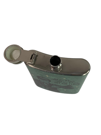 Wembley Stainless Steel Drinking Flask Retro Design 4oz