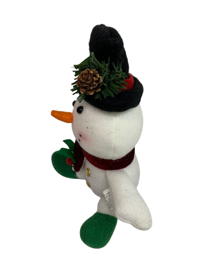 Snowman Decorative Sitting 7 Inch Plush Toy Winter Stuffed