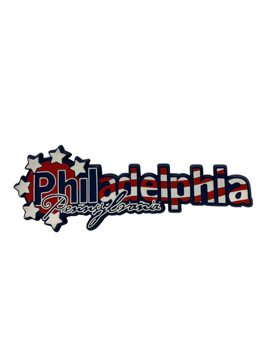 Souvenir Magnet Philadelphia Pennsylvania Stars Stripes 5 Inch