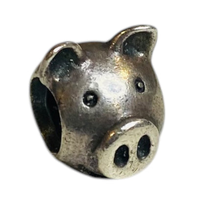 Pandora Sterling Silver Pig Charm Bead Animal Farm Cute 8mm