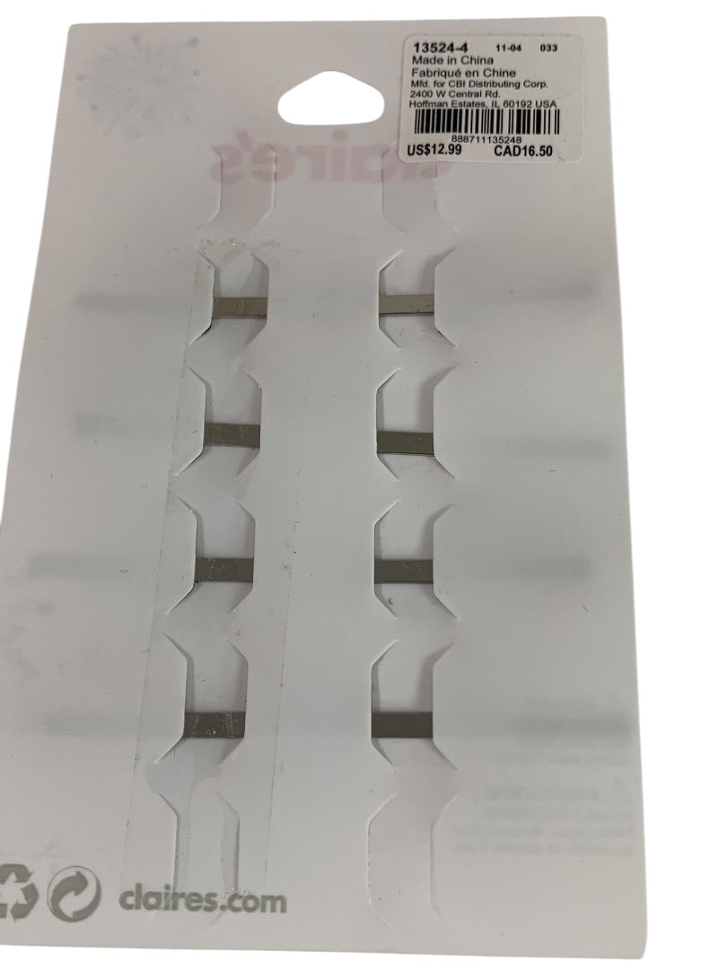 Claires New Set of 4 Patriotic Hair Bobby Pins Red White Blue