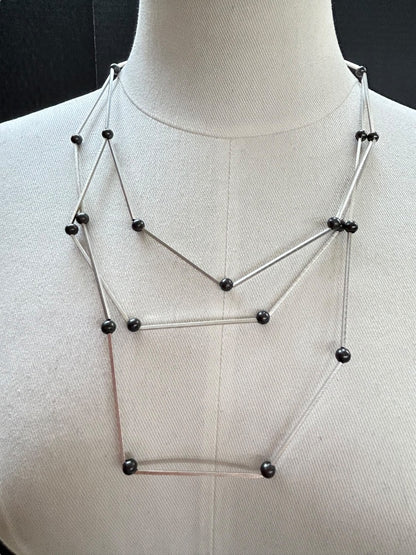 Dansk Smykkekunst Modernist Silver Necklace Slide Adjustment