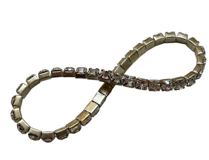 Goldtone Rhinestone Stretch Bracelet Costume Jewelry Stretchy