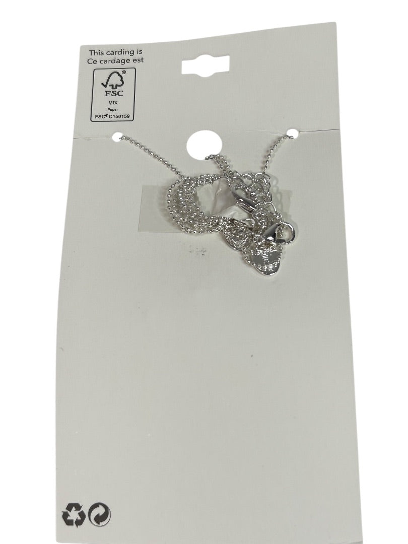 Claires New Set of 2 Crystal Necklaces Pink Gray