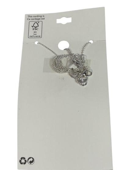 Claires New Set of 2 Crystal Necklaces Pink Gray