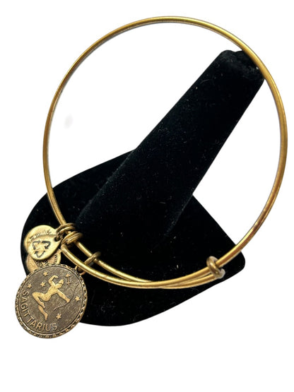 Alex + Ani Bangle Charm Bracelet Goldtone Sagittarius Sign