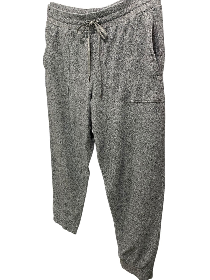 2X T by Talbots Womens Gray Heathered Jogger Pants Pockets