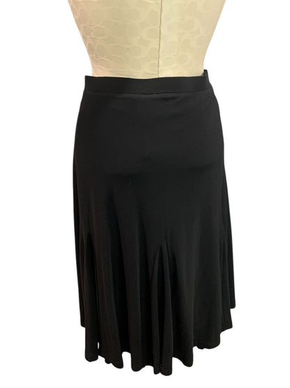 1X Sag Harbor Black Pull On A-Line Skirt with Undershorts