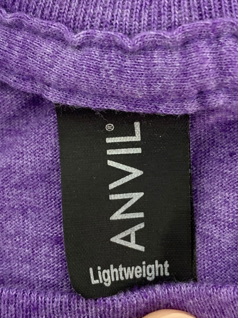 Medium Anvil The Famous Grouse Purple Heathered Tshirt Unisex