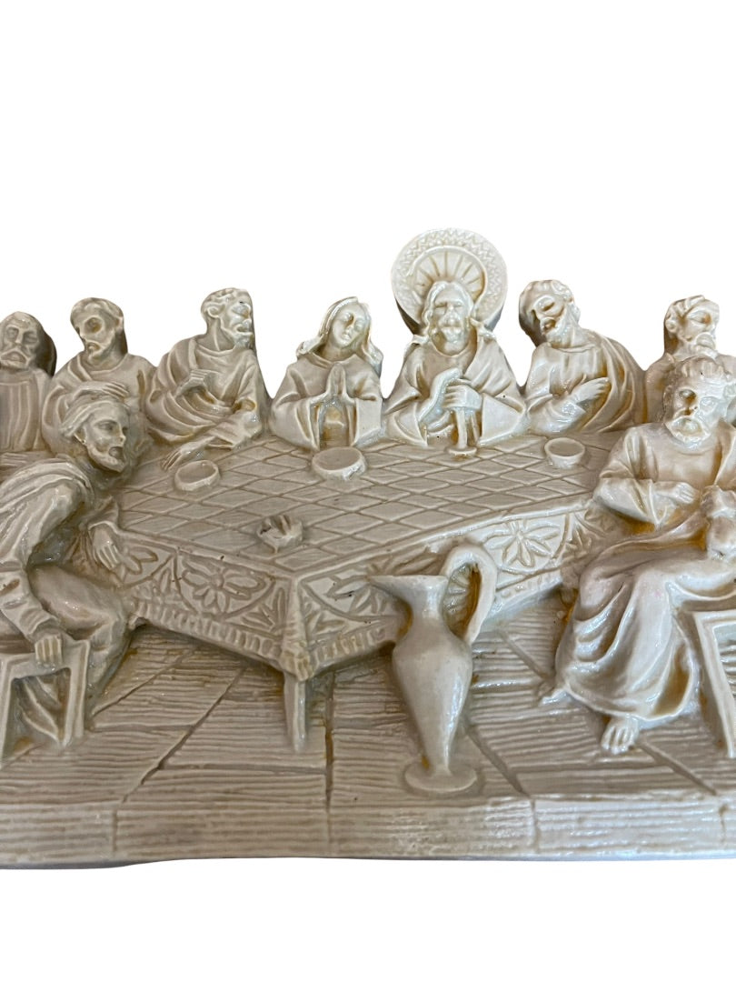 Last Supper Jesus Christ Dimensional Plastic Resin Wall Hanging Vintage