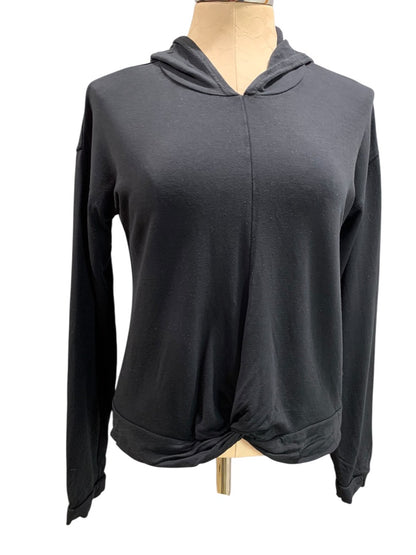 XL Zella Womens Black Twist Hem Pullover Hoodie Activewear