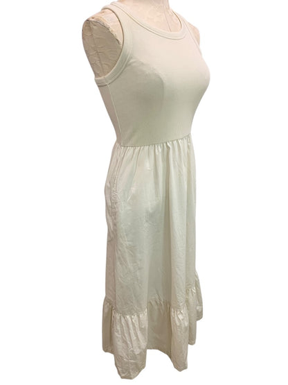 XS Gap Ivory Sundress Boho Pockets Racerback Tank Bodice