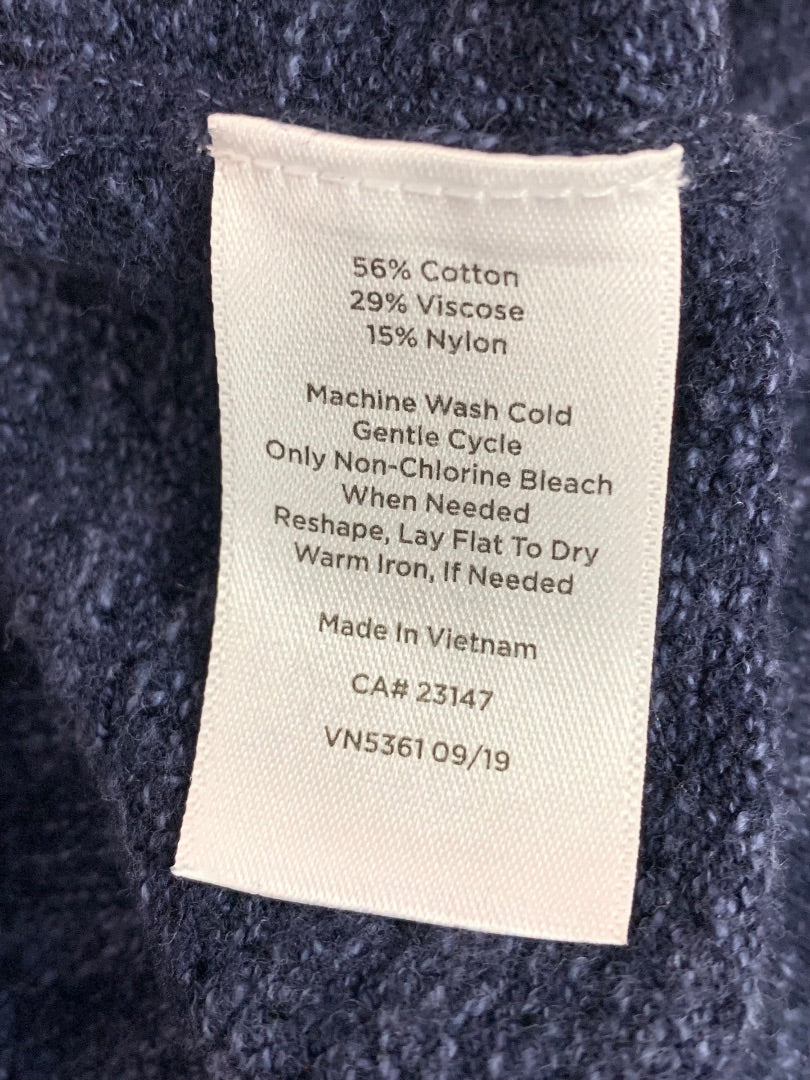 XL T by Talbots Womens Navy Blue Heather Pullover Sweater Casual