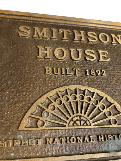 Vintage House Plaque Smithson House River Street National Historic District