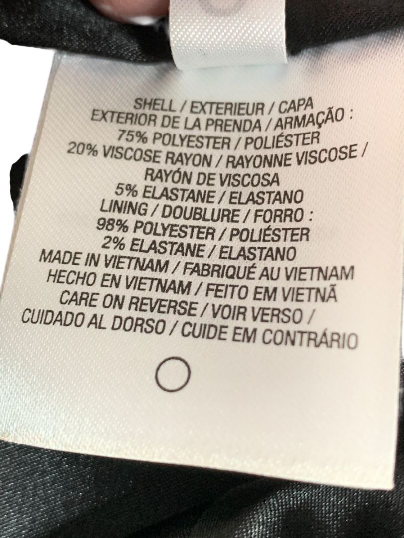 Size 6 Tahari A-Line Tristen Dress Heather Black Front Zip Lined