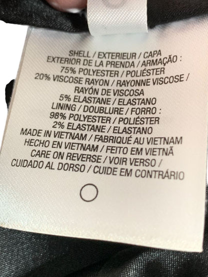 Size 6 Tahari A-Line Tristen Dress Heather Black Front Zip Lined