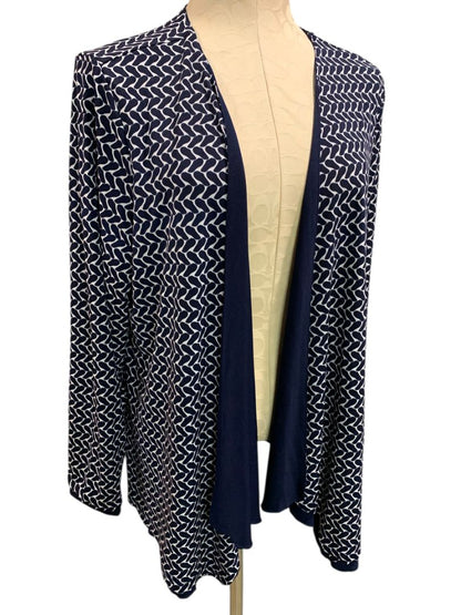 Size XL Womens Navy Blue Reversible Lagenlook Jacket Open