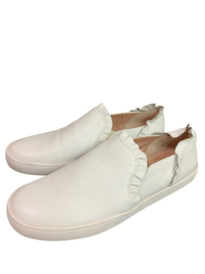 Size 8.5 Kate Spade Lillie White Leather Slip On Sneaker Shoe