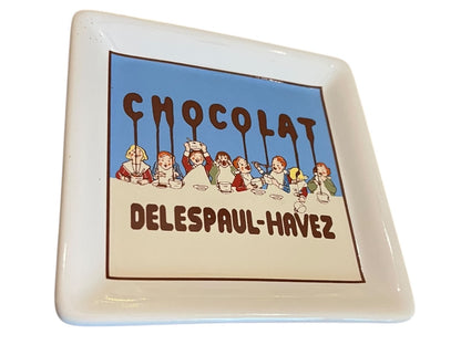 Set of 6 Chocolate Deespaul-Havez Pottery Barn Coasters Dessert Plates 4.5"