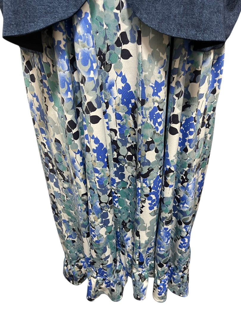 Size 24W Perceptions Woman 2 Piece Dress with Faux Denim Jacket