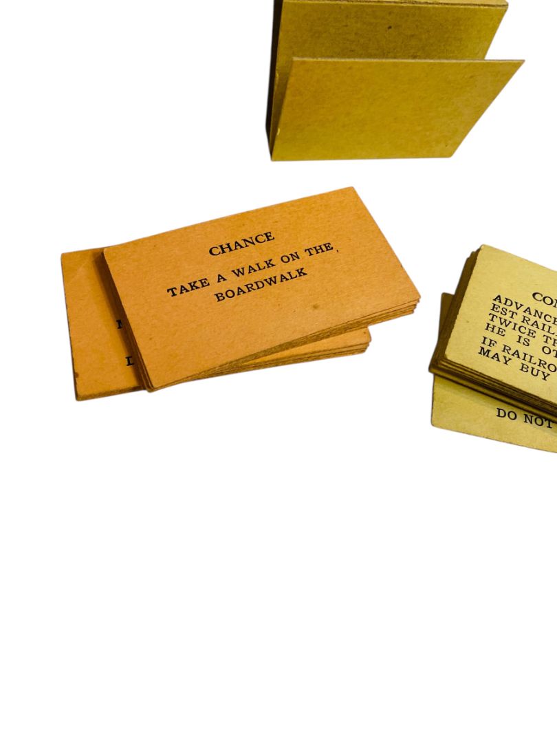 1936 Monopoly New Edition Replacement Chance Community Chest Cards