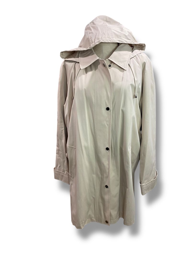Size XL Fleet Street Womens Tan Removable Lining & Hood Jacket Zip Up