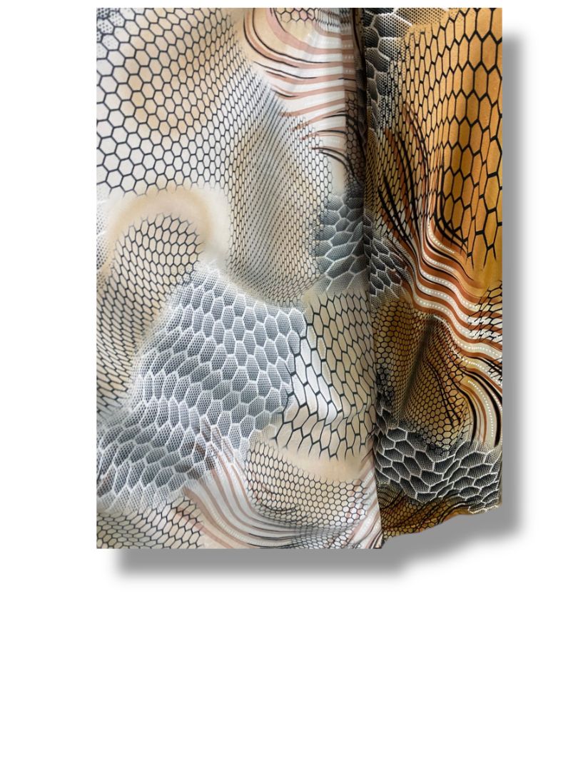 Size 3X LBisse Womens Shirt Pullover Faux Cardigan Abstract Reptile Print