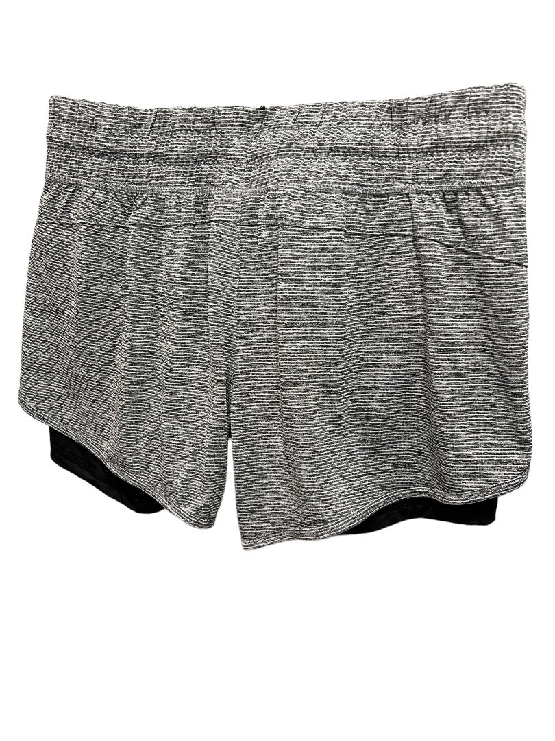 Medium Avia Women's Gray Black Running Shorts Pull On Lined Undershorts