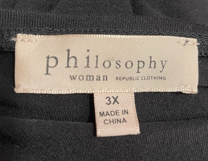 3X Philosophy Woman Republic Clothing Black Top with Gold Grommets