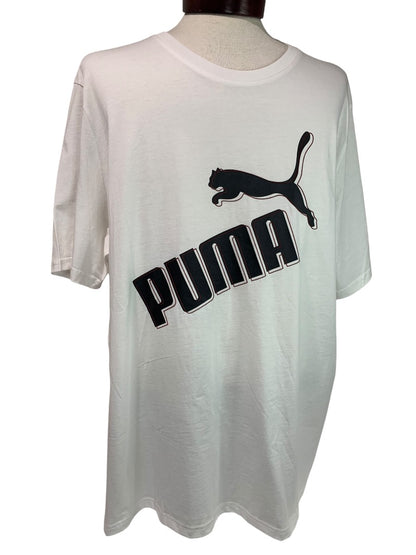 XXL Puma Mens New White Tshirt Short Sleeve Graphic Logo