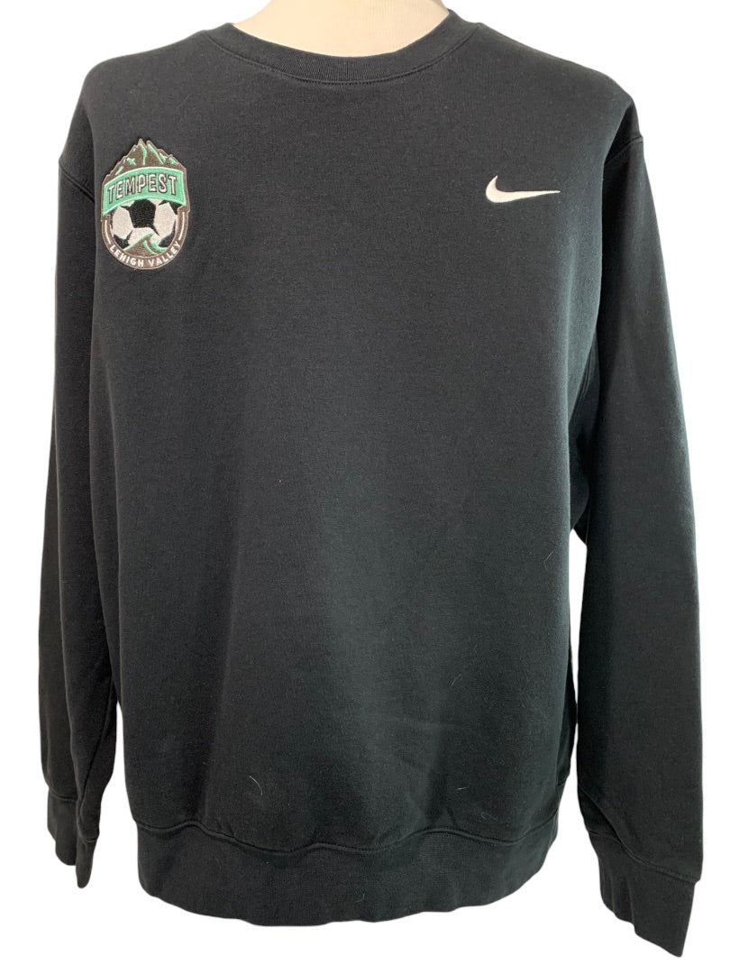 XL Nike Tempest Soccer Lehigh Valley Mens Pullover Black Sweatshirt