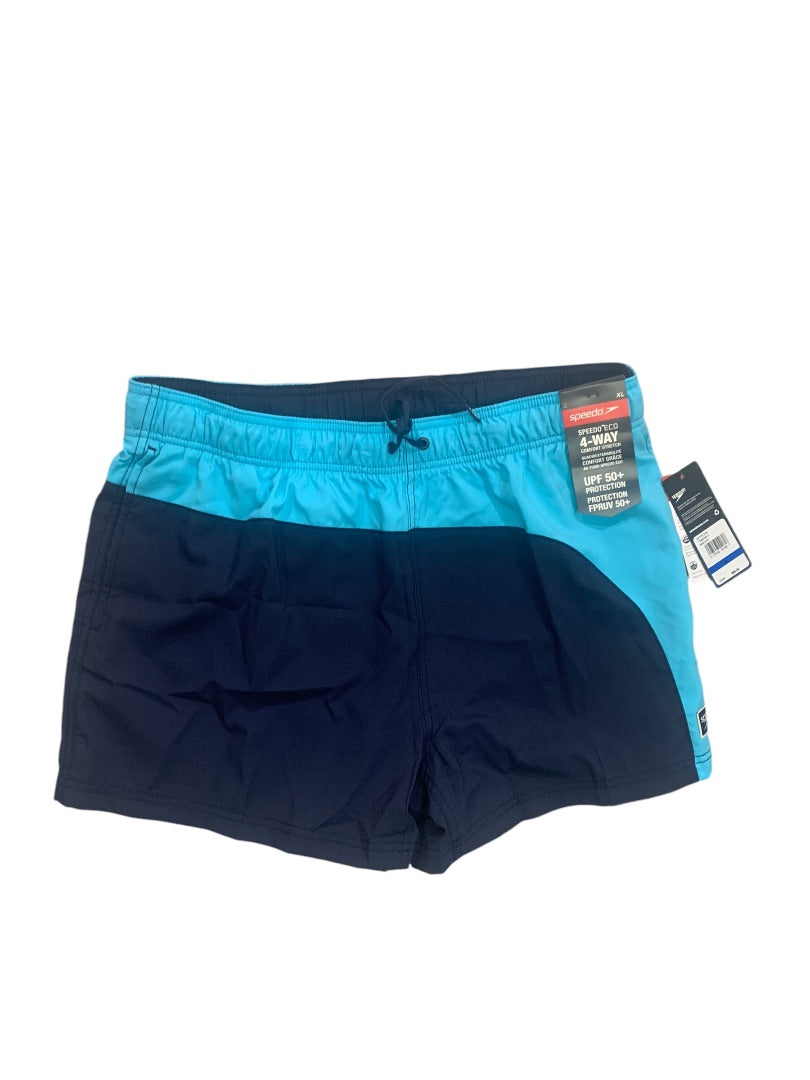 XL Speedo Mens New Blue Peacoat Swim Trunks UPF 50+ Sun Protection