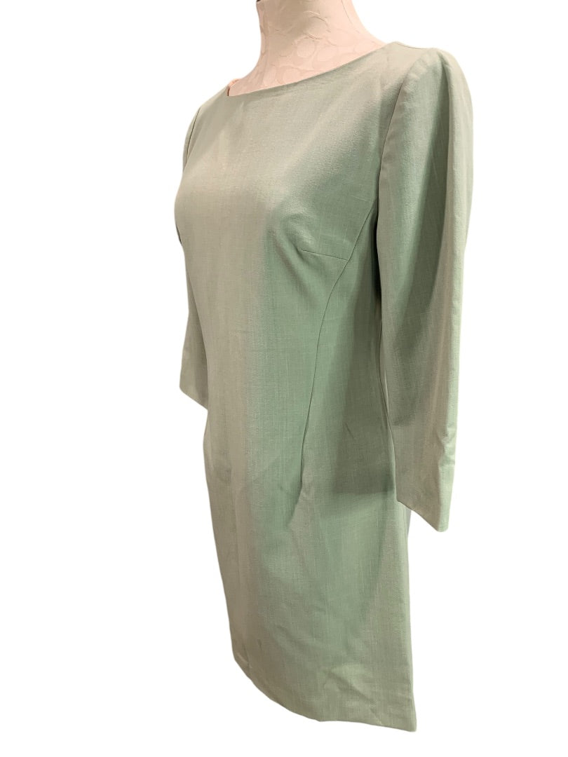 Size 6 Trio Brand Sage Green A-Line Dress Lined 3/4 Sleeve