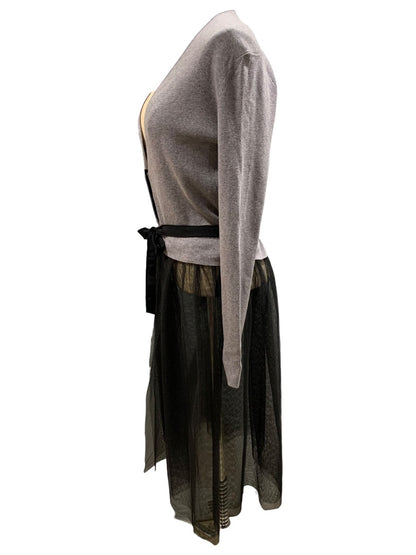 Small Nic+Zoe Womens New Tulle Time Belted Cardigan H171137