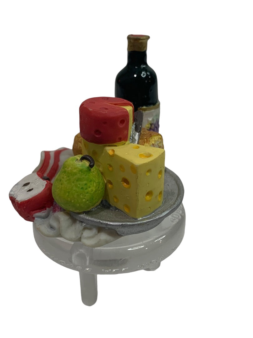 Miniature Boston Warehouse Wine Cheese Table Food Topper 2.25 Inches Vintage