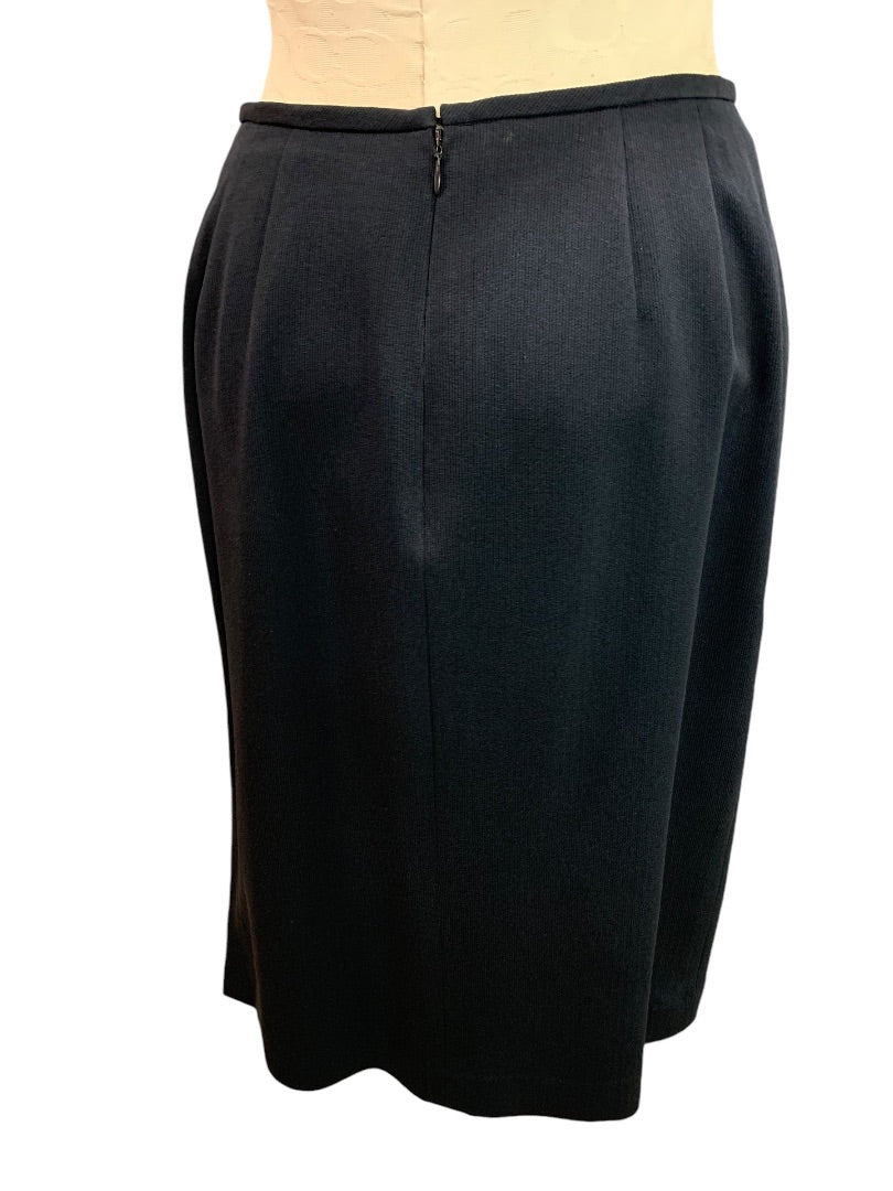 Size 8 Kasper for ASL Womens Suit Skirt Straight Black