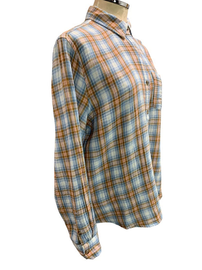 Small Universal Thread Womens Soft Button Up Plaid Shirt