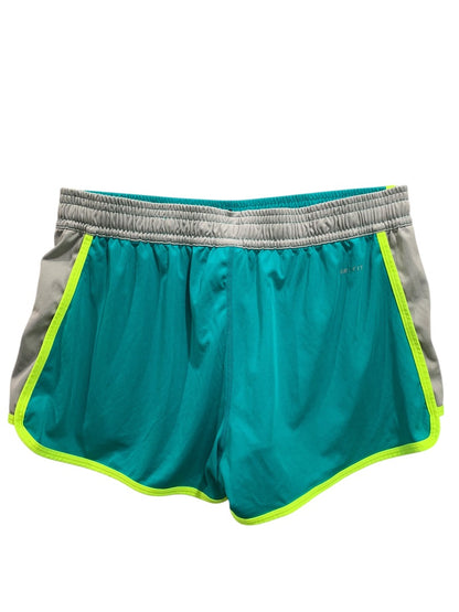 Large Nike Dri-Fit Womens Teal Gym Shorts 613595