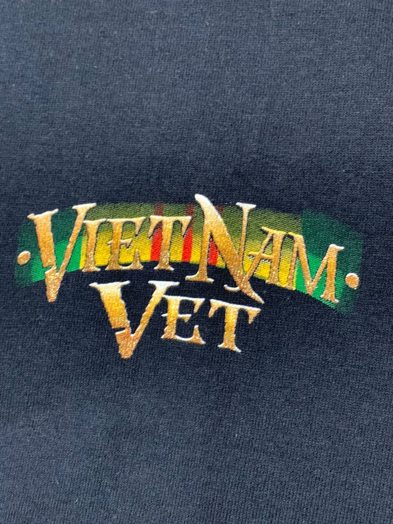 Small Vietnam Vet Black Short Sleeve Tshirt Gildan