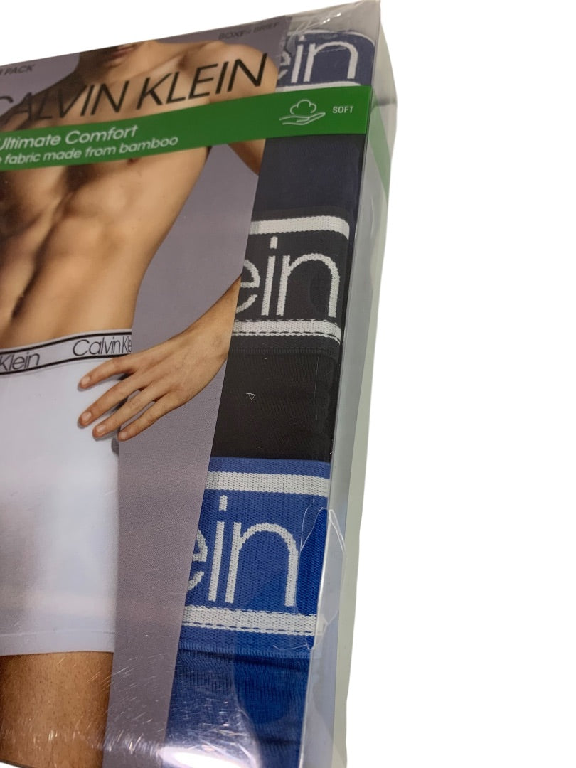 Medium Calvin Klein 3 Pack Boxer Briefs Mens New Blue