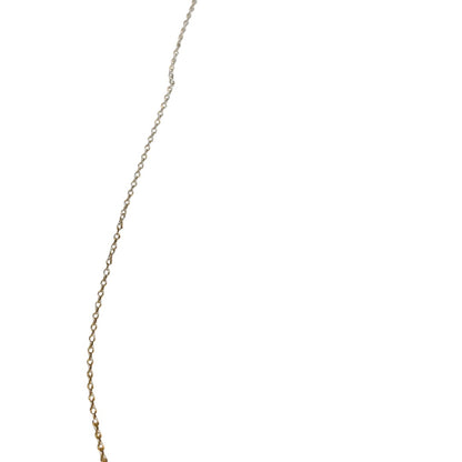 Silvertone Delicate Chain Necklace 18" Interlocking Hearts Copper Color