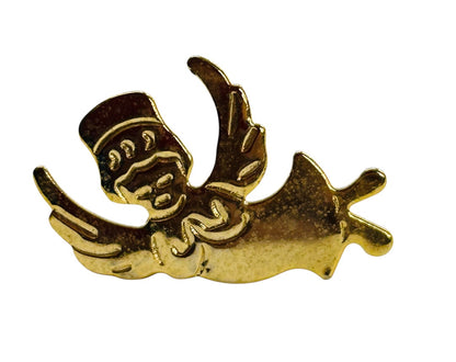 Goldtone Small Angel Lapel Pin .75 inch