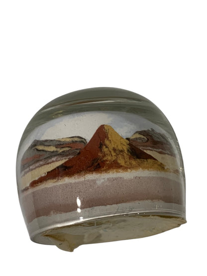Vintage Painted Desert Sands Paperweight Hand Made Native American