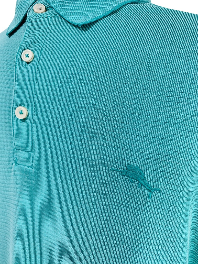 XL Tommy Bahama Island Zone Mens Polo Golf Shirt Turquoise