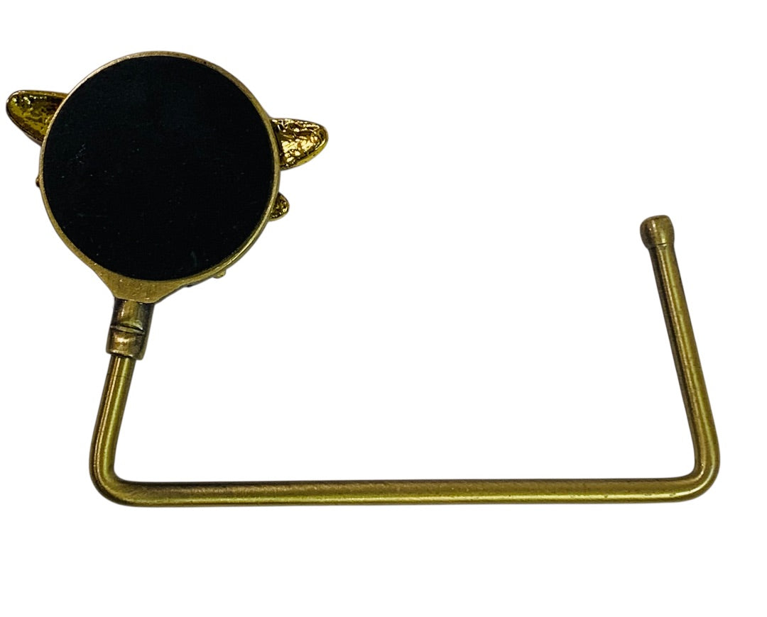 Goldtone Dragonfly Purse Cane Table Hook Embellished Sparkle