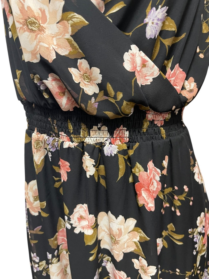 1X Just Found Floral Spaghetti Strap Lined Maxi Dress New