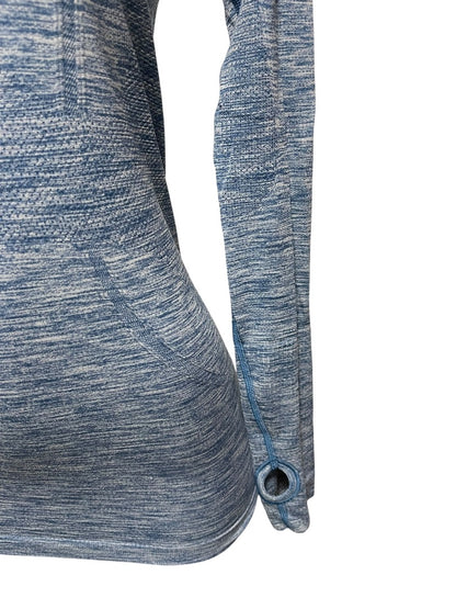 XS Lululemon Athletica Run Head Up Heart Out Womens Long Sleeve Top Blue