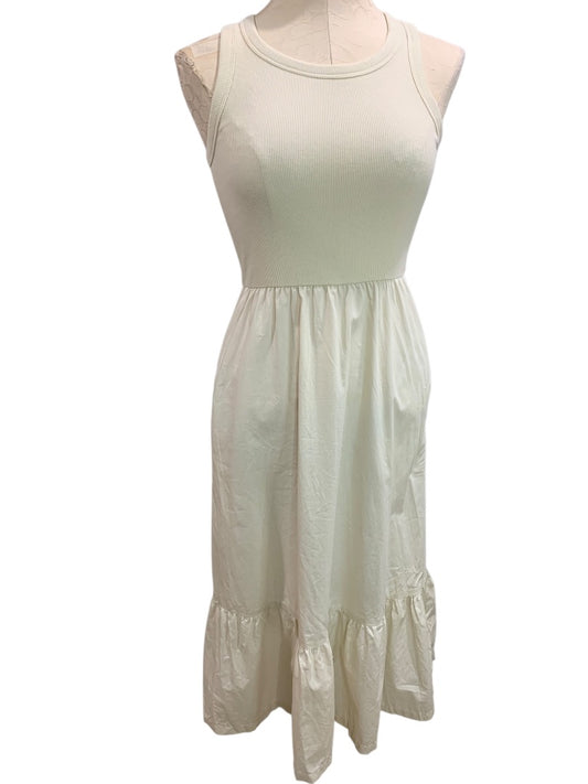 XS Gap Ivory Sundress Boho Pockets Racerback Tank Bodice