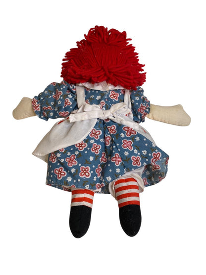 2003 Applause Hasbro Raggedy Ann Rag Doll 12" Button Eyes Embroidered Face
