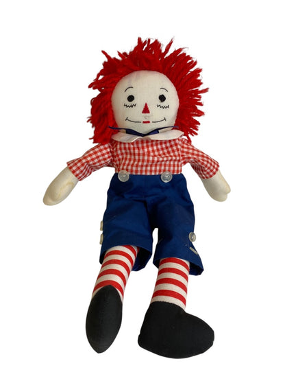 Vintage Raggedy Andy Rag Doll 16" Embroidered Face Handmade
